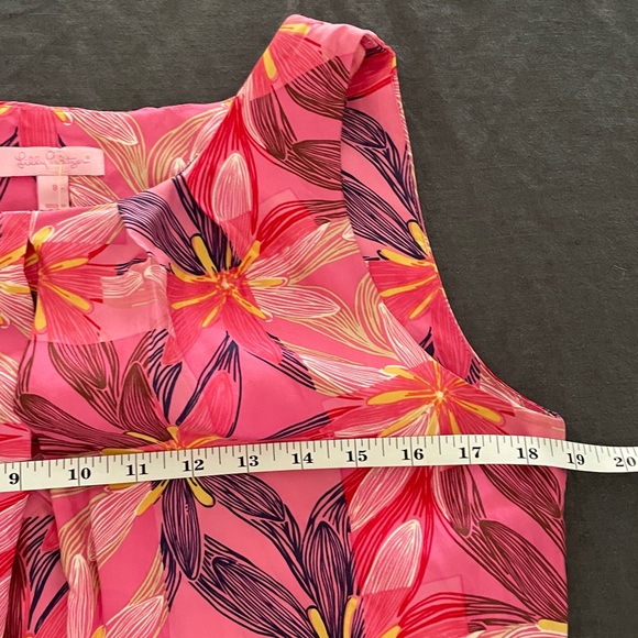 Lilly Pulitzer shift dress floral size 8 all silk wedding party evening - Picture 6 of 8